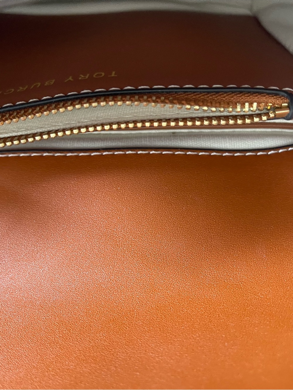 Tory Burch Miller Cognac/Maple Smooth Leather Logo Flap Crossbody NWOT. RARE. - Picture 10 of 11